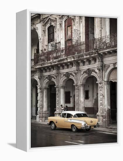 Classic American Car (Chevrolet), Paseo Del Prado, Havana, Cuba-Jon Arnold-Framed Premier Image Canvas