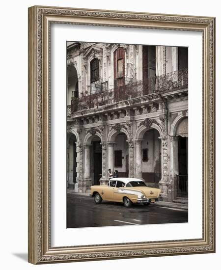 Classic American Car (Chevrolet), Paseo Del Prado, Havana, Cuba-Jon Arnold-Framed Photographic Print