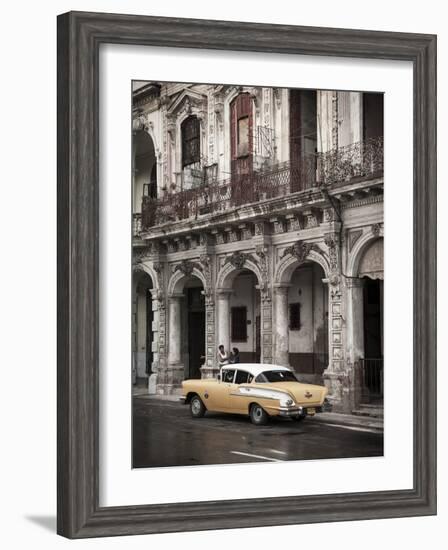 Classic American Car (Chevrolet), Paseo Del Prado, Havana, Cuba-Jon Arnold-Framed Photographic Print