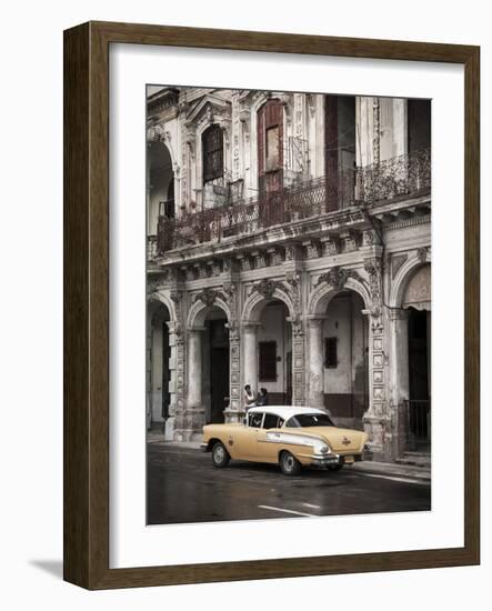 Classic American Car (Chevrolet), Paseo Del Prado, Havana, Cuba-Jon Arnold-Framed Photographic Print