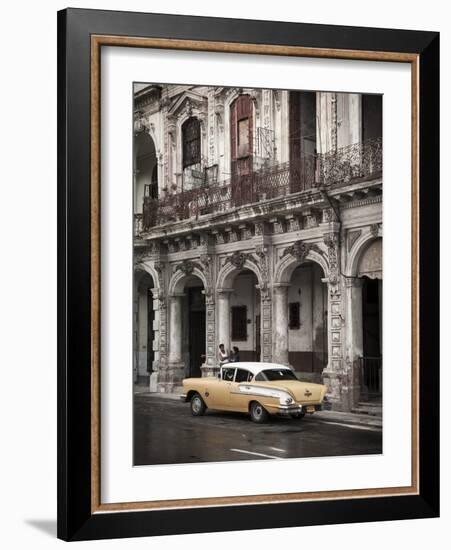 Classic American Car (Chevrolet), Paseo Del Prado, Havana, Cuba-Jon Arnold-Framed Photographic Print