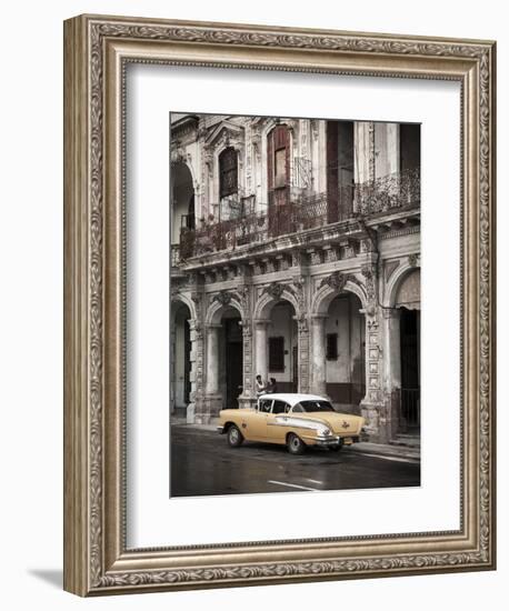 Classic American Car (Chevrolet), Paseo Del Prado, Havana, Cuba-Jon Arnold-Framed Photographic Print