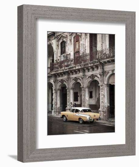 Classic American Car (Chevrolet), Paseo Del Prado, Havana, Cuba-Jon Arnold-Framed Photographic Print