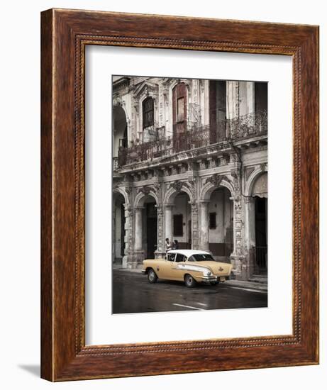 Classic American Car (Chevrolet), Paseo Del Prado, Havana, Cuba-Jon Arnold-Framed Photographic Print