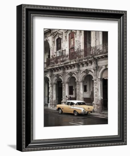 Classic American Car (Chevrolet), Paseo Del Prado, Havana, Cuba-Jon Arnold-Framed Photographic Print