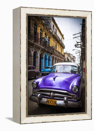 Classic American Car, Havana, Cuba-Jon Arnold-Framed Premier Image Canvas