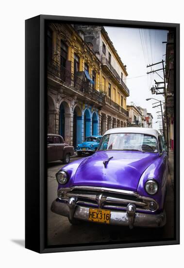 Classic American Car, Havana, Cuba-Jon Arnold-Framed Premier Image Canvas