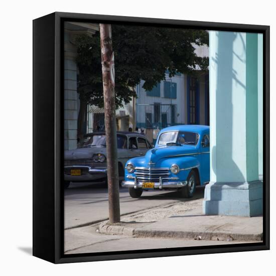 Classic American Car (Plymouth), Havana, Cuba-Jon Arnold-Framed Premier Image Canvas