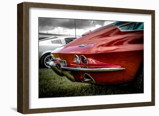 Classic American Muscle Car in Red-David Challinor-Framed Photographic Print