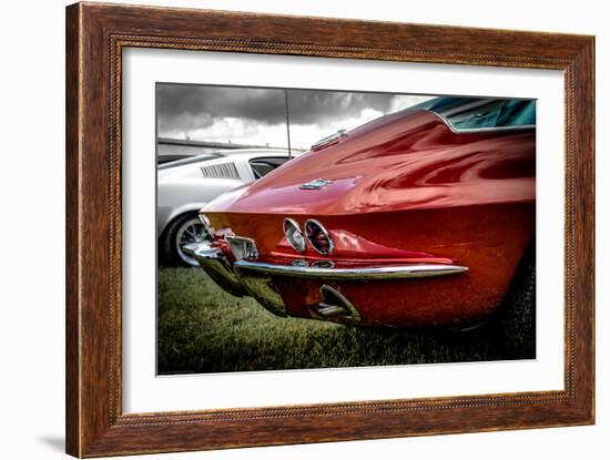 Classic American Muscle Car in Red-David Challinor-Framed Photographic Print