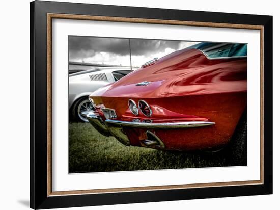 Classic American Muscle Car in Red-David Challinor-Framed Photographic Print