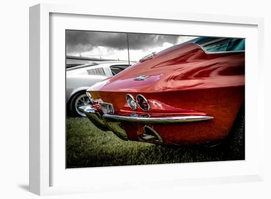Classic American Muscle Car in Red-David Challinor-Framed Photographic Print