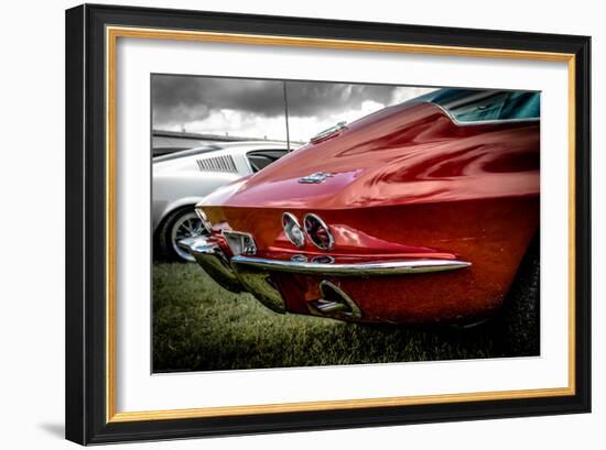 Classic American Muscle Car in Red-David Challinor-Framed Photographic Print