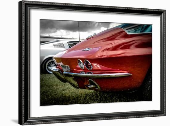 Classic American Muscle Car in Red-David Challinor-Framed Photographic Print