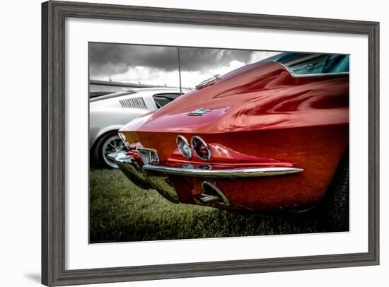 Classic American Muscle Car in Red-David Challinor-Framed Photographic Print