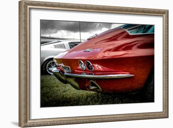 Classic American Muscle Car in Red-David Challinor-Framed Photographic Print