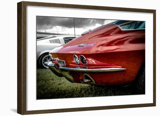 Classic American Muscle Car in Red-David Challinor-Framed Photographic Print