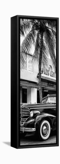 Classic Antique Car of Art Deco District - Park Central Hotel on Ocean Drive - Miami Beach-Philippe Hugonnard-Framed Premier Image Canvas