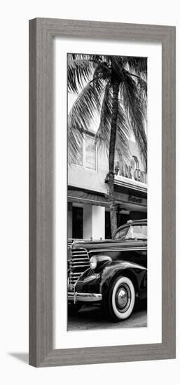 Classic Antique Car of Art Deco District - Park Central Hotel on Ocean Drive - Miami Beach-Philippe Hugonnard-Framed Photographic Print