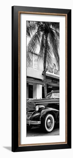 Classic Antique Car of Art Deco District - Park Central Hotel on Ocean Drive - Miami Beach-Philippe Hugonnard-Framed Photographic Print