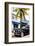 Classic Antique Car of Art Deco District - Park Central Hotel on Ocean Drive - Miami Beach-Philippe Hugonnard-Framed Photographic Print