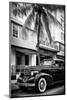 Classic Antique Car of Art Deco District - Park Central Hotel on Ocean Drive - Miami Beach-Philippe Hugonnard-Mounted Photographic Print