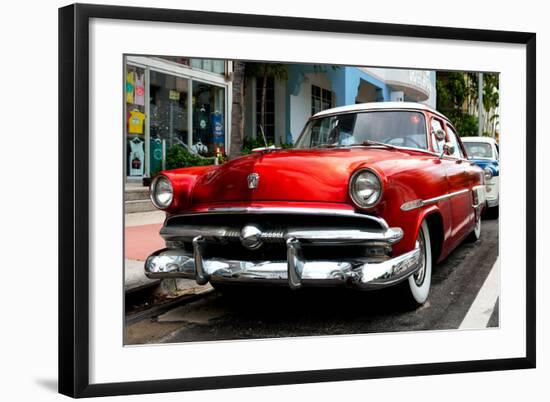 Classic Antique Ford of Art Deco District - Miami - Florida-Philippe Hugonnard-Framed Photographic Print