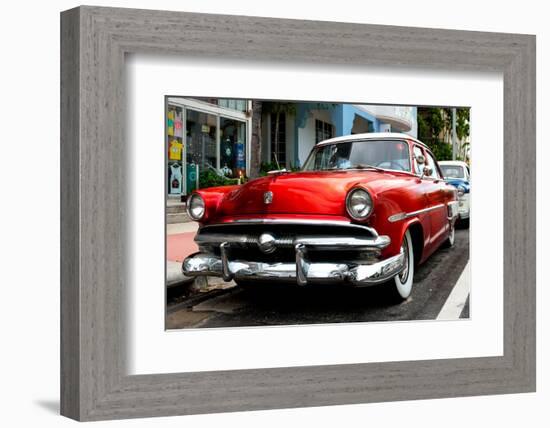 Classic Antique Ford of Art Deco District - Miami - Florida-Philippe Hugonnard-Framed Photographic Print