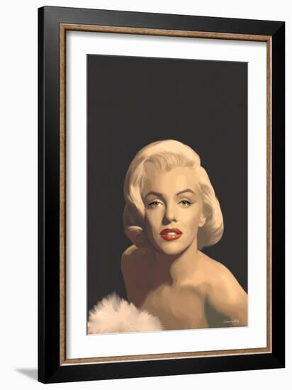 Classic Beauty in Graphic Gray-Chris Consani-Framed Art Print