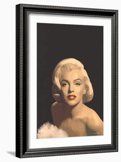 Classic Beauty in Graphic Gray-Chris Consani-Framed Art Print