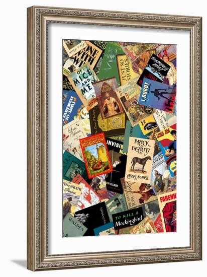 Classic Book Cover Collage II-Paris Pierce-Framed Art Print