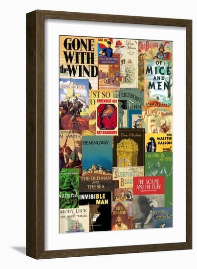 Classic Book Cover Collage-Paris Pierce-Framed Art Print