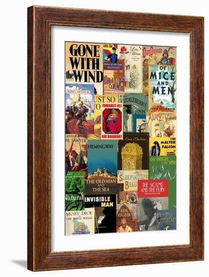 Classic Book Cover Collage-Paris Pierce-Framed Art Print