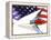 Classic Cadillac and American Flag-Bill Bachmann-Framed Premier Image Canvas