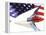 Classic Cadillac and American Flag-Bill Bachmann-Framed Premier Image Canvas