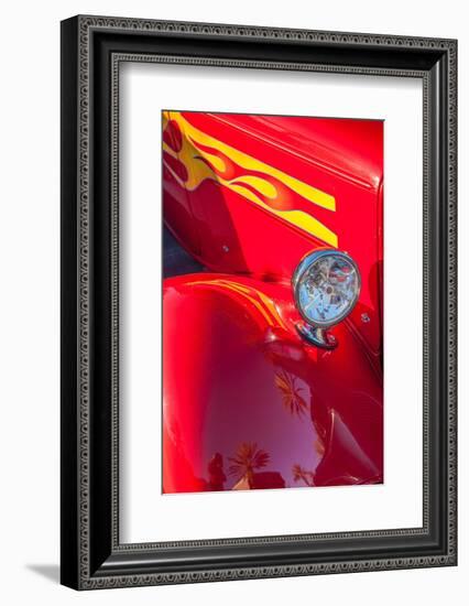 Classic car, hot rod, New Smyrna Beach, Florida, USA-Lisa Engelbrecht-Framed Photographic Print