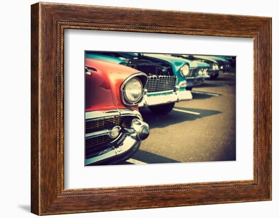 Classic Cars in a Row-topseller-Framed Photographic Print