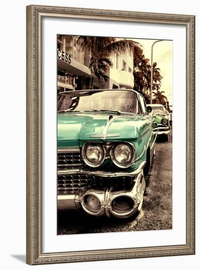 Classic Cars of Miami Beach-Philippe Hugonnard-Framed Photographic Print