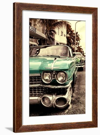 Classic Cars of Miami Beach-Philippe Hugonnard-Framed Photographic Print