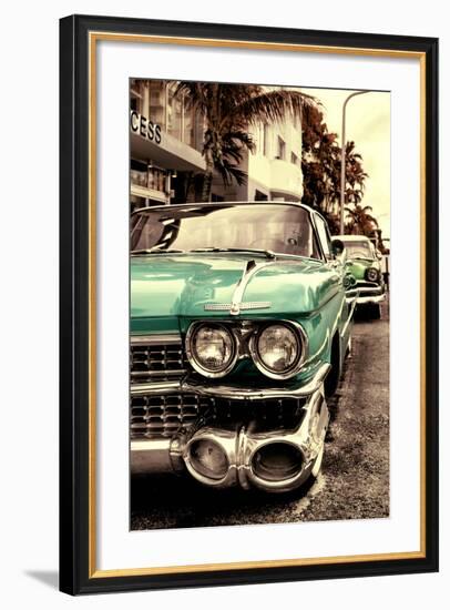 Classic Cars of Miami Beach-Philippe Hugonnard-Framed Photographic Print