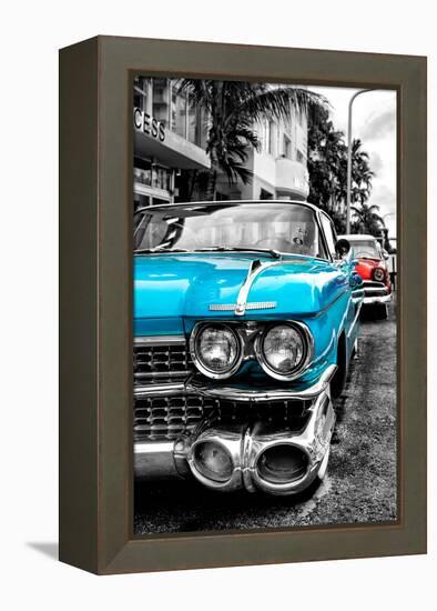 Classic Cars of Miami Beach-Philippe Hugonnard-Framed Premier Image Canvas