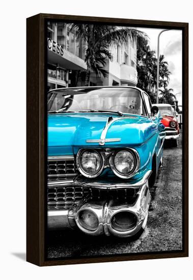 Classic Cars of Miami Beach-Philippe Hugonnard-Framed Premier Image Canvas