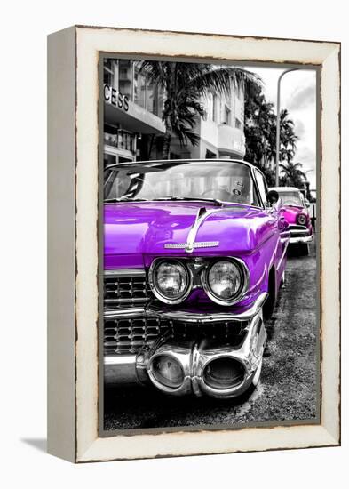 Classic Cars of Miami Beach-Philippe Hugonnard-Framed Premier Image Canvas