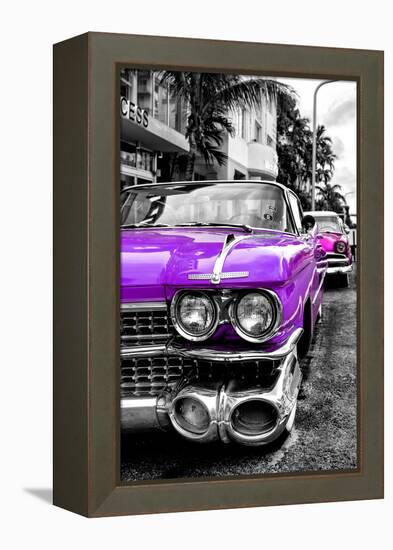 Classic Cars of Miami Beach-Philippe Hugonnard-Framed Premier Image Canvas