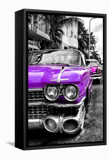 Classic Cars of Miami Beach-Philippe Hugonnard-Framed Premier Image Canvas