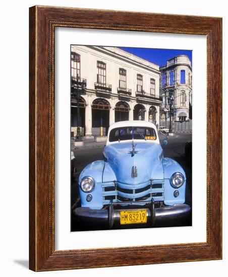 Classic Cars, Old City of Havana, Cuba-Greg Johnston-Framed Photographic Print