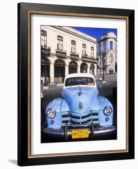 Classic Cars, Old City of Havana, Cuba-Greg Johnston-Framed Photographic Print