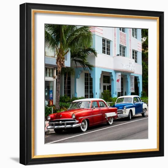 Classic Cars on South Beach - Miami - Florida-Philippe Hugonnard-Framed Photographic Print