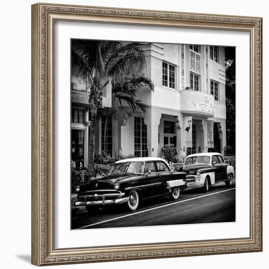 Classic Cars on South Beach - Miami - Florida-Philippe Hugonnard-Framed Photographic Print