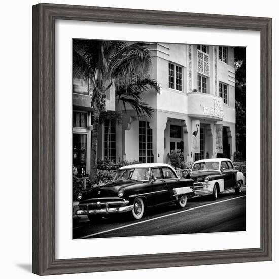 Classic Cars on South Beach - Miami - Florida-Philippe Hugonnard-Framed Photographic Print